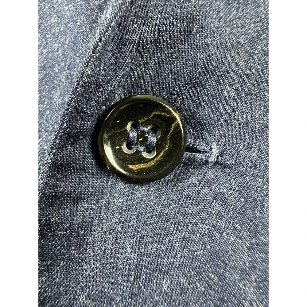 Mario Muscariello Bespoke Blue Chambray Unlined Blazer 38R Italy SNB11149